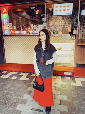「STYLENANDA（スタイルナンダ）のアイテム（ジャンパースカート）」を使った、peipeidaiさん（レディース・156cm）の冬コーディネート