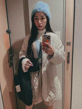「BEAMS（ビームス）のアイテム（アクセサリー）」を使った、peipeidaiさん（レディース・156cm）の冬コーディネート