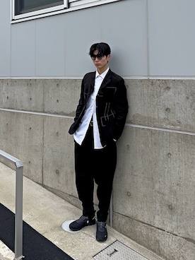 「On（オン）のアイテム」を使った、近藤俊太郎さん（メンズ・185cm）の冬コーディネート