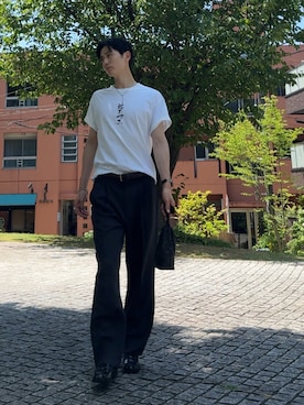 「アイテム（シューズ）」を使った、近藤俊太郎さん（メンズ・185cm）の夏コーディネート
