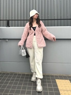 「mixxmixのアイテム」を使った、Maiさん（レディース・157cm）の秋コーディネート