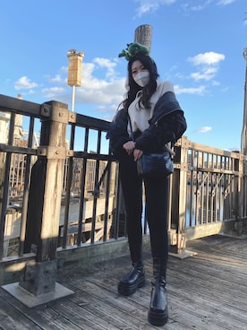 「chuu（チュー）のアイテム（ジャケット/アウター）」を使った、Maiさん（レディース・157cm）の冬コーディネート