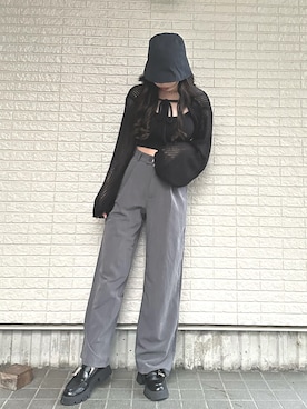 「mixxmixのアイテム」を使った、Maiさん（レディース・157cm）の秋コーディネート