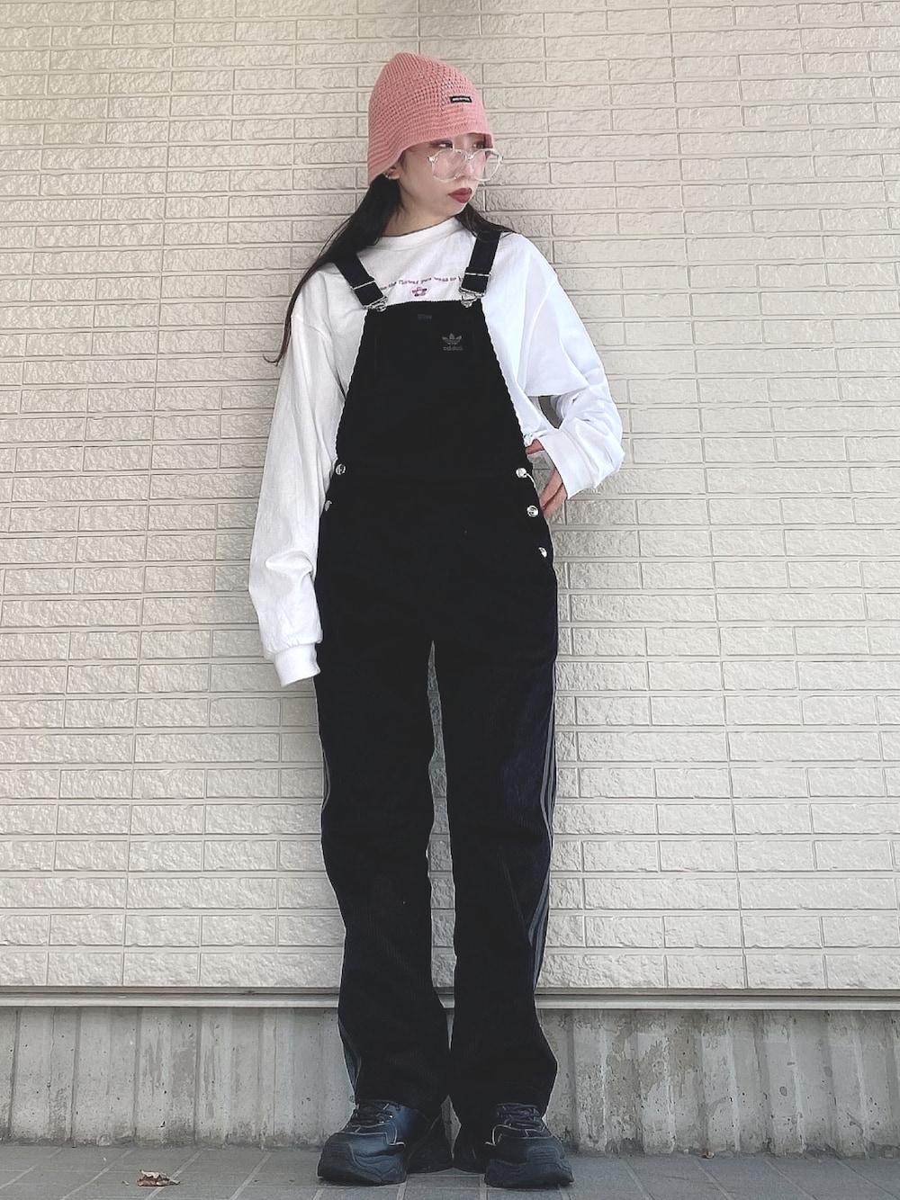 未使用 adidas originals サロペット　オーバーオール　グレー L adidas（アディダス）の「サロペット（オーバーオール