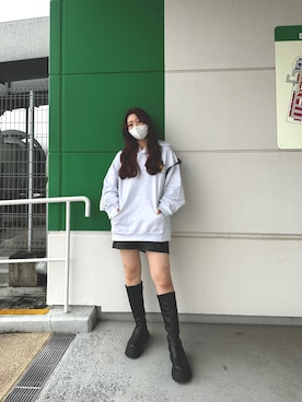 「SVEC（シュベック）のアイテム（ブーツ）」を使った、Maiさん（レディース・157cm）の冬コーディネート