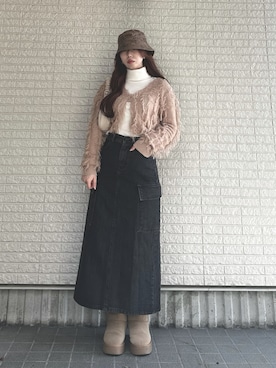 「mixxmixのアイテム」を使った、Maiさん（レディース・157cm）の春コーディネート