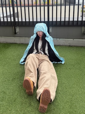 「Timberland（ティンバーランド）のアイテム」を使った、Maiさん（レディース・157cm）の夏コーディネート