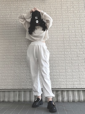 「mixxmixのアイテム」を使った、Maiさん（レディース・157cm）の春コーディネート