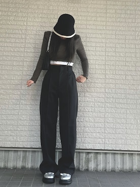 「サステナブル」｜Maiさん（レディース・157cm）の冬コーディネート