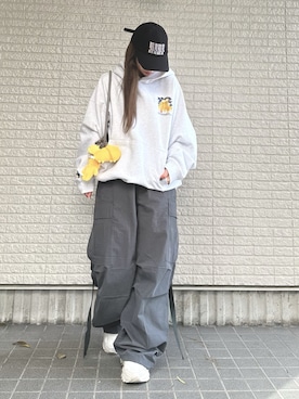「Shoowtime（ショウタイム）のアイテム（パンツ）」を使った、Maiさん（レディース・157cm）の冬コーディネート