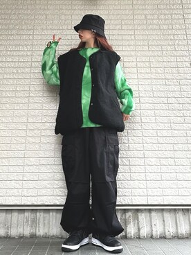 「ECRIRE（エクリール）のアイテム（ブルゾン）」を使った、Maiさん（レディース・157cm）の冬コーディネート