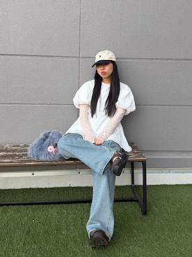 「HELLO.SANFRANCISCO（ハローサンフランシスコ）のアイテム」を使った、Maiさん（レディース・157cm）の春コーディネート