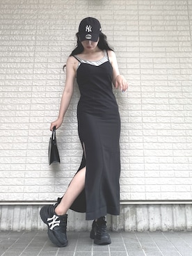 「MLB（メジャーリーグベースボール）のアイテム（シューズ）」を使った、Maiさん（レディース・157cm）の夏コーディネート