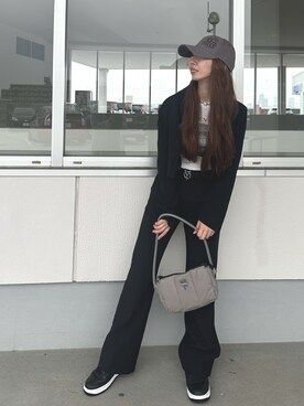 「chuu（チュー）のアイテム（ジャケット/アウター）」を使った、Maiさん（レディース・157cm）の春コーディネート