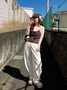 「水色コーデ」｜Maiさん（レディース・157cm）の春コーディネート