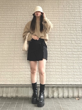 「chuu（チュー）のアイテム」を使った、Maiさん（レディース・157cm）の冬コーディネート