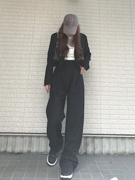 「chuu（チュー）のアイテム（ジャケット/アウター）」を使った、Maiさん（レディース・157cm）の春コーディネート