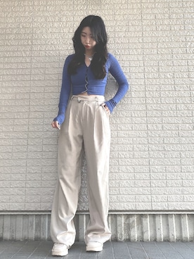 「mixxmixのアイテム」を使った、Maiさん（レディース・157cm）の春コーディネート