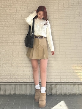 「アイテム（トップス）」を使った、Maiさん（レディース・157cm・20代）の冬コーディネート