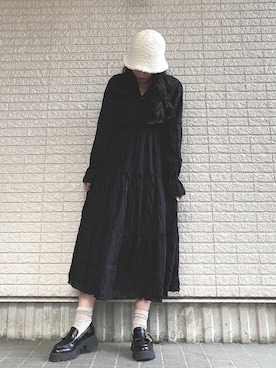 「chuu（チュー）のアイテム（帽子）」を使った、Maiさん（レディース・157cm）の春コーディネート