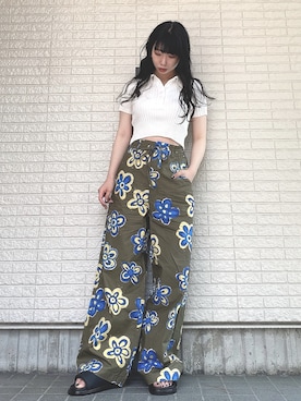 「STYLENANDA（スタイルナンダ）のアイテム（Tシャツ/カットソー）」を使った、Maiさん（レディース・157cm）の春コーディネート