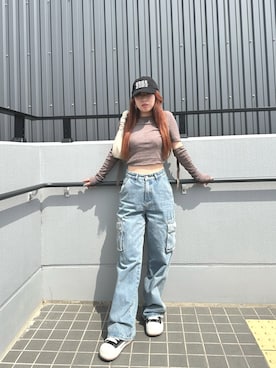 「BEIDELLI（ベイデリー）のアイテム（パンツ）」を使った、Maiさん（レディース・157cm）の春コーディネート