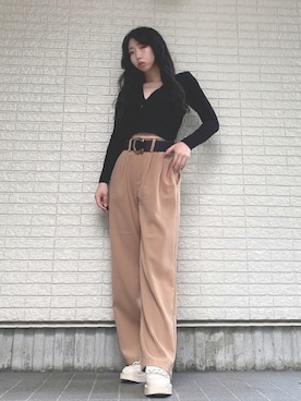 「chuu（チュー）のアイテム（ジャケット/アウター）」を使った、Maiさん（レディース・157cm）の秋コーディネート