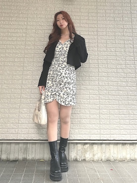 「chuu（チュー）のアイテム（ジャケット/アウター）」を使った、Maiさん（レディース・157cm）の冬コーディネート