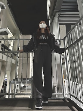 「スウエットパンツ」｜「アイテム（ニットキャップ/ビーニー）」を使った、Maiさん（レディース・157cm）の秋コーディネート