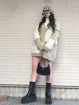 「Chuu」｜Maiさん（レディース・157cm）の冬コーディネート