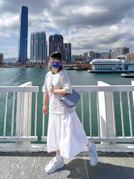 「FR2」｜「アイテム（アクセサリー）」を使った、🍥norziさん（レディース・153cm）の夏コーディネート