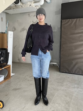 「eL（エル）のアイテム」を使った、古屋美咲さん（レディース・167cm）の秋コーディネート