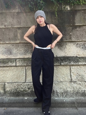 「アイテム（帽子）」を使った、古屋美咲さん（レディース・167cm・30代）の夏コーディネート