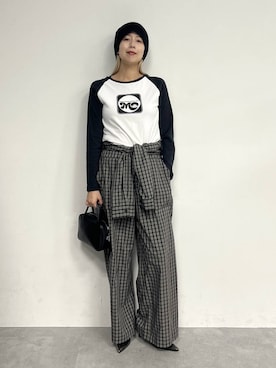 「eL（エル）のアイテム」を使った、古屋美咲さん（レディース・167cm）の秋コーディネート
