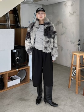 「eL（エル）のアイテム」を使った、古屋美咲さん（レディース・167cm）の秋コーディネート