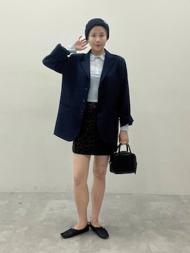 「アイテム（ニットキャップ/ビーニー）」を使った、古屋美咲さん（レディース・167cm・30代）の秋コーディネート