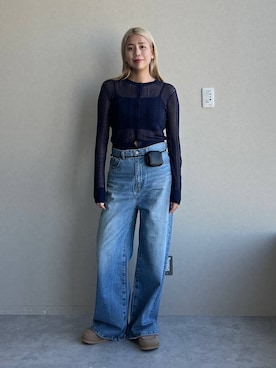 「eL（エル）のアイテム」を使った、古屋美咲さん（レディース・167cm）の冬コーディネート