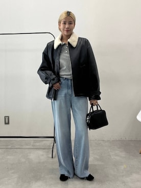 「アイテム（ジャケット/アウター）」を使った、古屋美咲さん（レディース・167cm・30代）の秋コーディネート