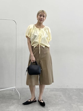 「eL（エル）のアイテム（シューズ）」を使った、古屋美咲さん（レディース・167cm）の春コーディネート