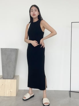「ジーナシス」｜「アイテム（サンダル）」を使った、古屋美咲さん（レディース・167cm）の夏コーディネート