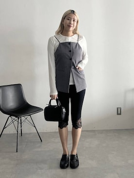 「eL（エル）のアイテム」を使った、古屋美咲さん（レディース・167cm）の冬コーディネート