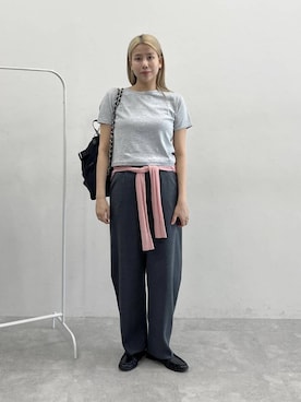 「eL（エル）の【eL】Chain Backpack/598137（バックパック/リュック、ブラック系）」を使った、古屋美咲さん（レディース・167cm）の春コーディネート
