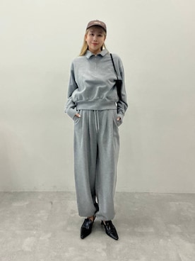 「アイテム（スウェットパンツ）」を使った、古屋美咲さん（レディース・167cm・30代）の秋コーディネート