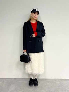 「アイテム（テーラードジャケット）」を使った、古屋美咲さん（レディース・167cm・30代）の秋コーディネート