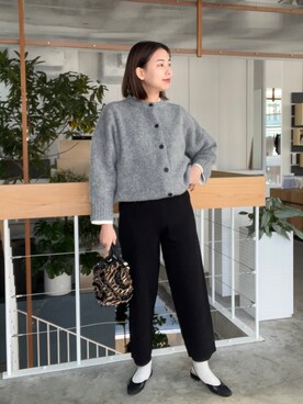 「ジーナシス」｜「アイテム（ハンドバッグ）」を使った、古屋美咲さん（レディース・167cm）の冬コーディネート