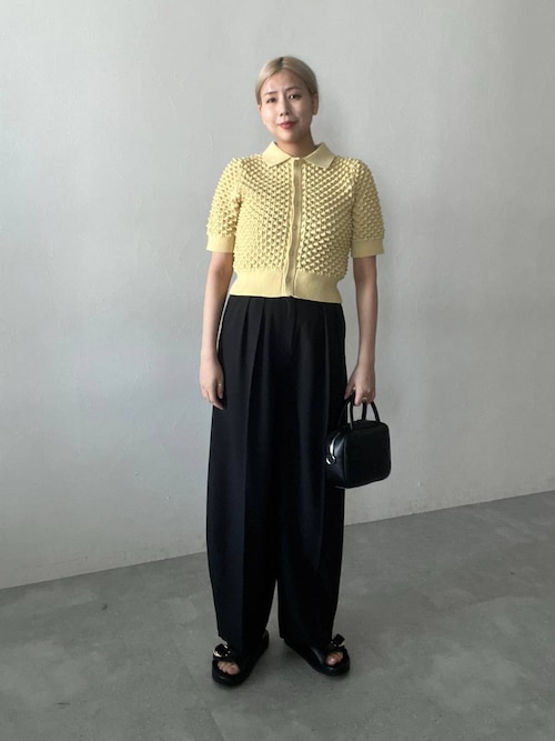 eL】Long Belt Wide Pants/287440（スラックス）｜eL（エル）の