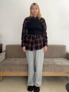 「アイテム（スウェットパンツ）」を使った、古屋美咲さん（レディース・167cm・30代）の夏コーディネート