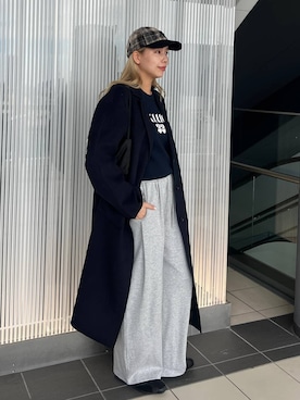 「JEANASIS（ジーナシス）のアイテム（パンツ）」を使った、古屋美咲さん（レディース・167cm）の冬コーディネート