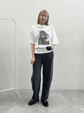 「JEANASIS（ジーナシス）のアイテム（トップス）」を使った、古屋美咲さん（レディース・167cm）の春コーディネート