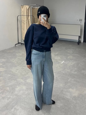 「アイテム（ニットキャップ/ビーニー）」を使った、古屋美咲さん（レディース・167cm・30代）の秋コーディネート